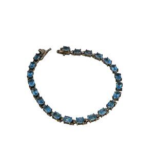 925 Sterling Semi Precious Glass Bracelet (A7712)